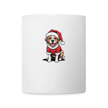 Père Noël chien Père Noël Cadeau chien - Mug blanc - blanc - Devant