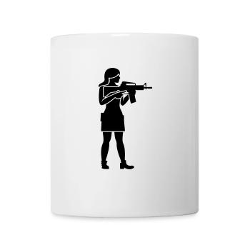 Female soldier woman - Mug - white - Front