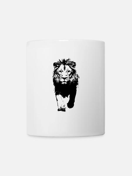 Löwe Wildnis - Tasse - Weiß
