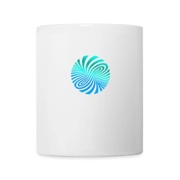 Optique psychédélique illusion turquoise optique art des années 60 - Mug blanc - blanc - Devant