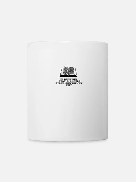 Buch Bücher Books Design - Tasse - Weiß