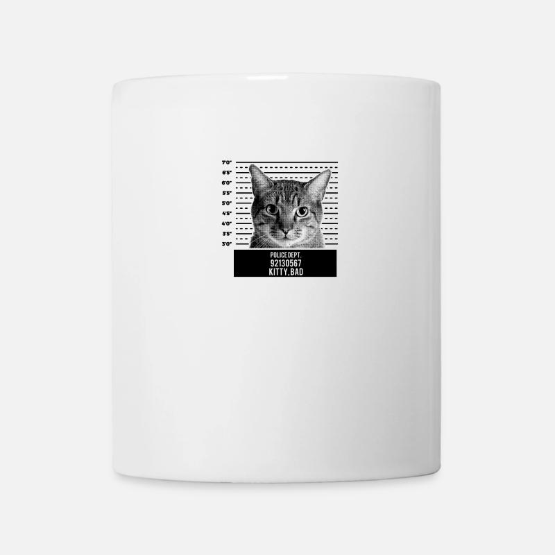 Voleur de photo de gangster de chat meow kitty cadeau - Mug blanc - blanc