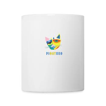 Pi-Cat-Sso Picasso chat Résumé Art Cadeau - Mug blanc - blanc - Devant