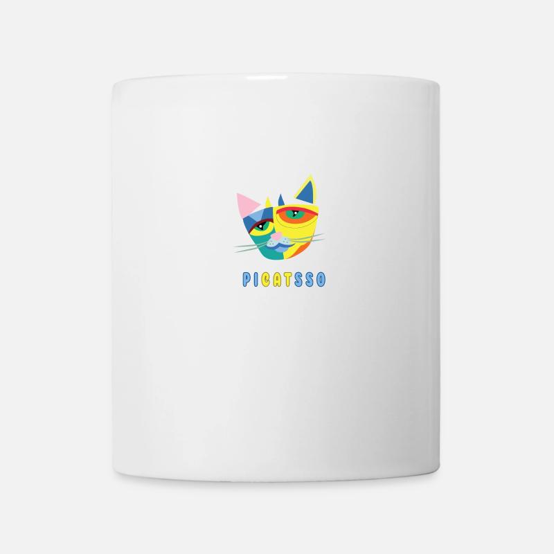Pi-Cat-Sso Picasso chat Résumé Art Cadeau - Mug blanc - blanc