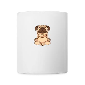 yoga mops pug - Tasse - Weiß - Vorne
