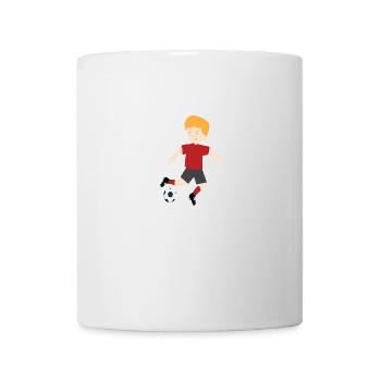 Boy plays football child and ball 03 545 - Mug - white - Front