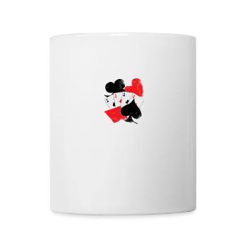 Jeu de poker poker carte de jeu argent casino - Mug blanc - blanc - Devant