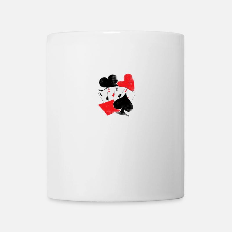 Jeu de poker poker carte de jeu argent casino - Mug blanc - blanc