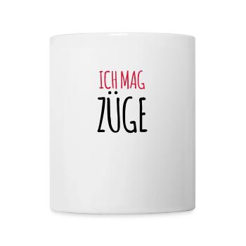 Lustiger Spruch Ich mag Züge Zugfahrer Geschenk - Tasse - Weiß - Vorne