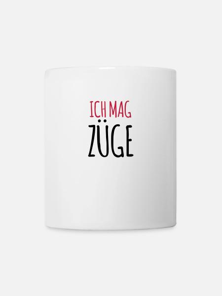 Lustiger Spruch Ich mag Züge Zugfahrer Geschenk - Tasse - Weiß