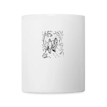 Pferdespaziergang im Wald Geschenk Lustig Pferde - Tasse - Weiß - Vorne