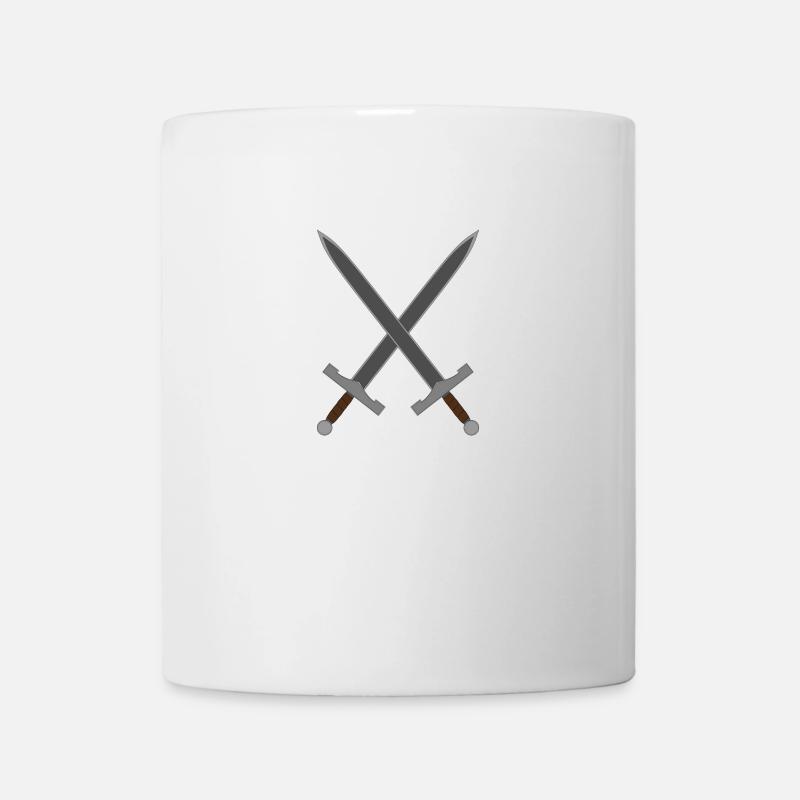 épées croisées - Mug blanc - blanc
