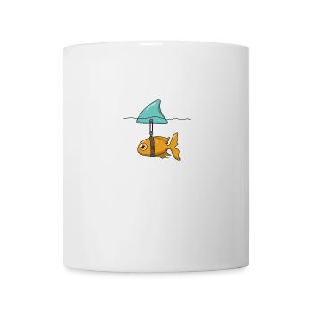 Fish with shark fin - Mug - white - Front