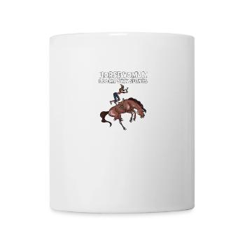 Funny Horses Women Design Stuntman Stunts - Mug blanc - blanc - Devant