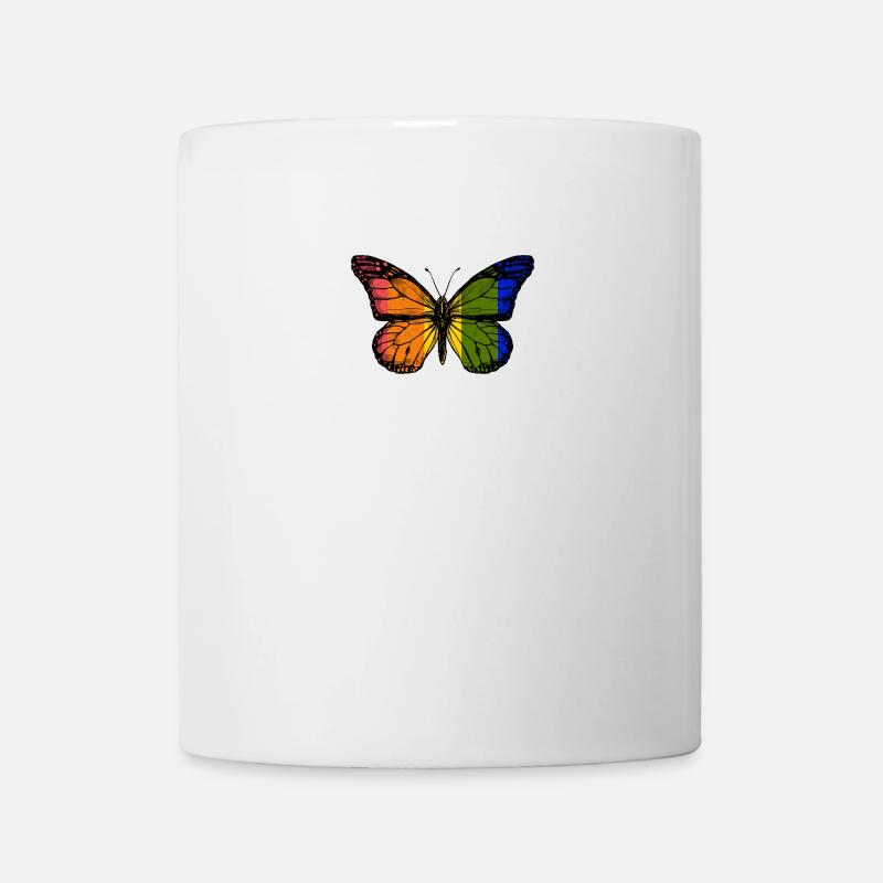 Rainbow Butterfly - Mug - white