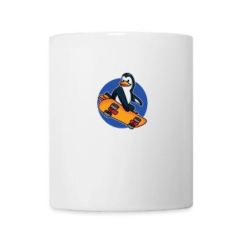 Cooler Pinguin auf einem Skateboard - Tasse - Weiß - Vorne