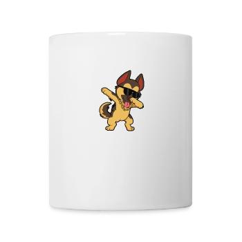 Lustig Dabbing Deutscher Schäferhund Hunde Shirt - Tasse - Weiß - Vorne
