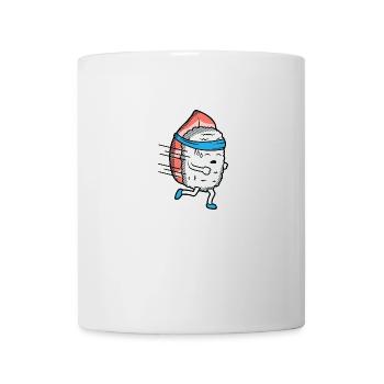 Sushi Running Sport Runner Athlete - Mug - white - Front