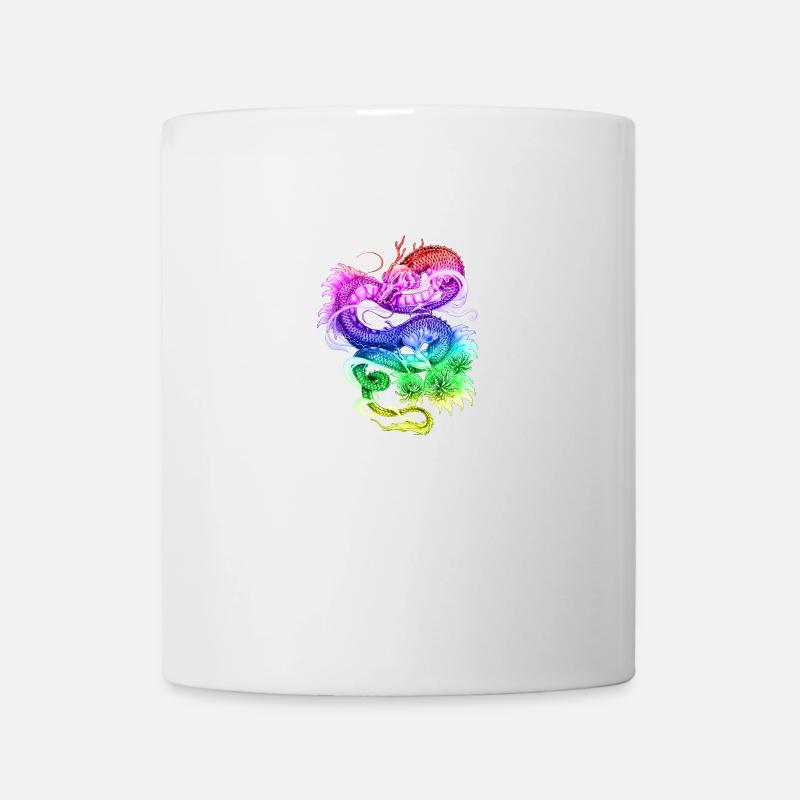 Dragon - Drachen Drache design fancy - Tasse - Weiß