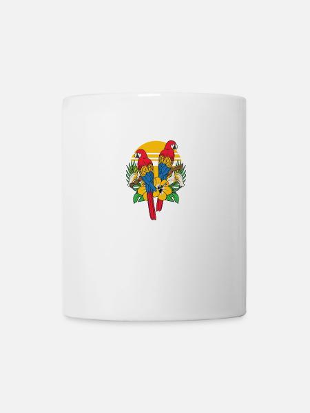 Tropic Tropisch Papagei Vogel Hellroter Ara - Tasse - Weiß