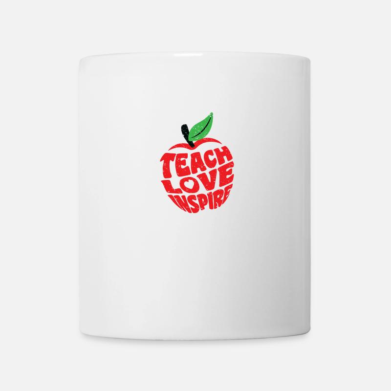 Teach Love Inspire Teacher Enseignant Enseignant - Mug blanc - blanc