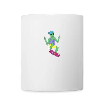 Skateboard Alien - Mug blanc - blanc - Devant