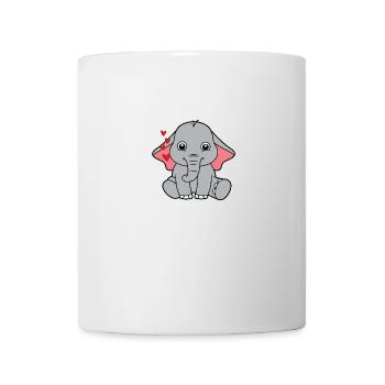 kleiner süßer Elefant Baby - Tasse - Weiß - Vorne