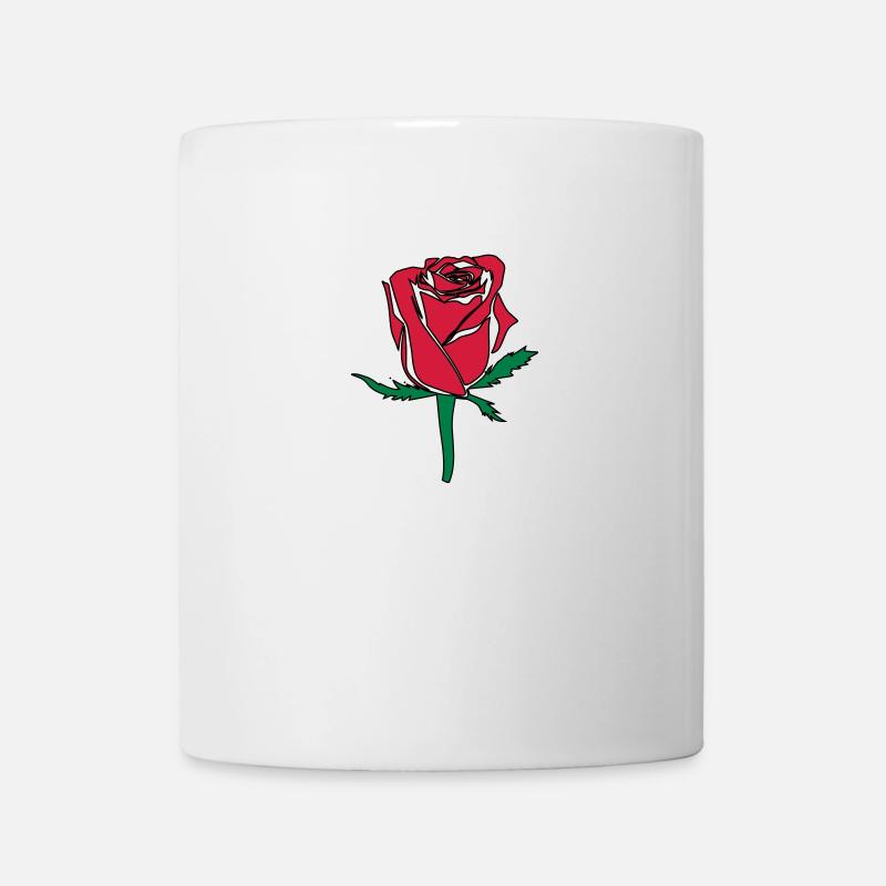 Rose Blume - Tasse - Weiß