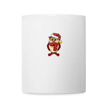 Weihnachtseule Weihnachten Eule Uhu Vogel Advent - Tasse - Weiß - Vorne