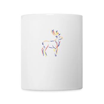 Cerf Hirsch Silhuette - Mug blanc - blanc - Devant
