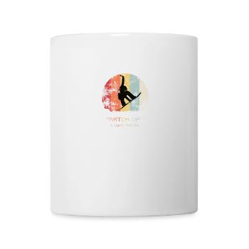 Vintage-Flug-Snowboarder-Stil mit coolem Zitat - Tasse - Weiß - Vorne
