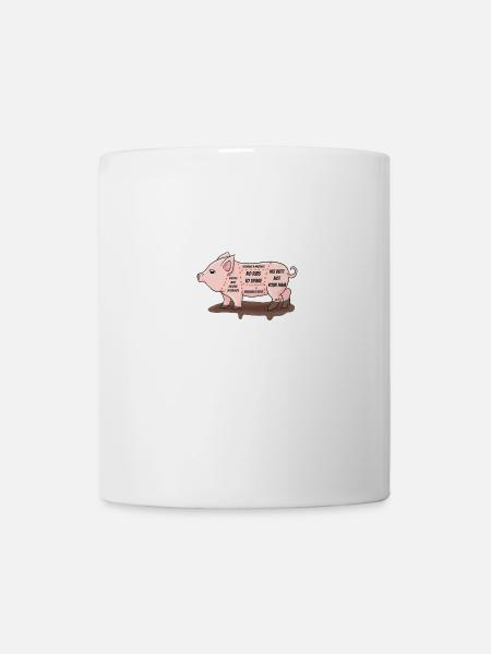 Friends Not Food - Vegan Pig Parts Anti Butcher - Tasse - Weiß