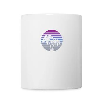 80s miami style beach palms - Mug - white - Front