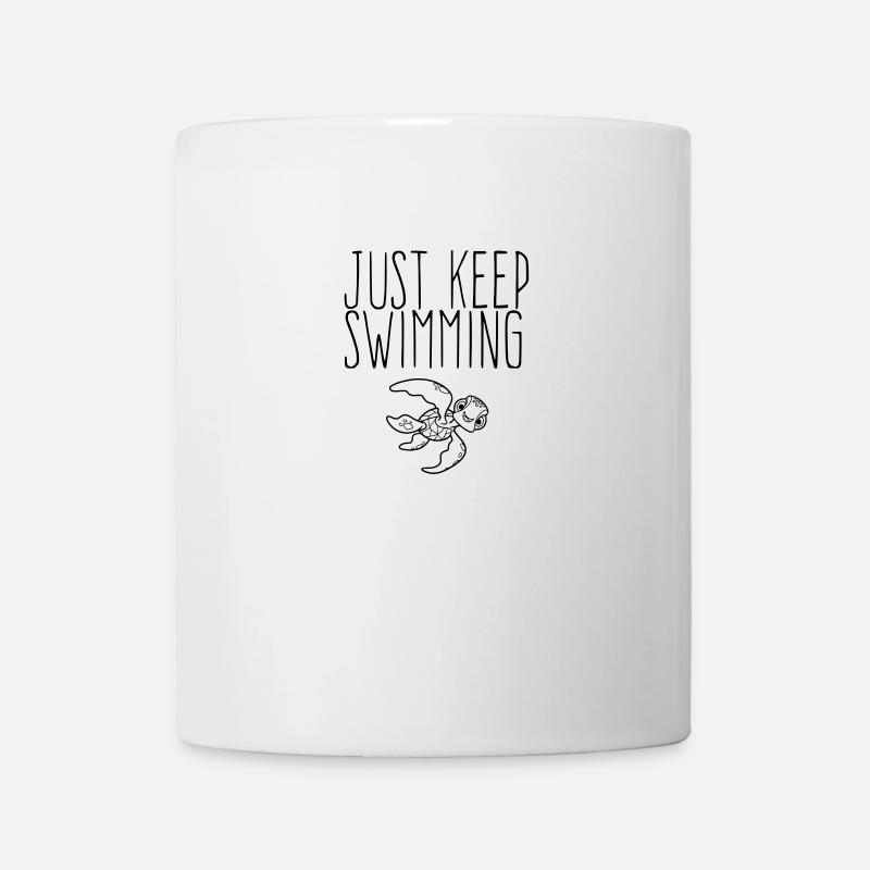 continue à nager - Dori Quote - Mug blanc - blanc