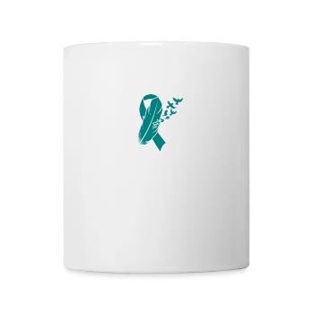 Ovarian Cancer Awareness-Teal Ribbon - Tasse - Weiß - Vorne