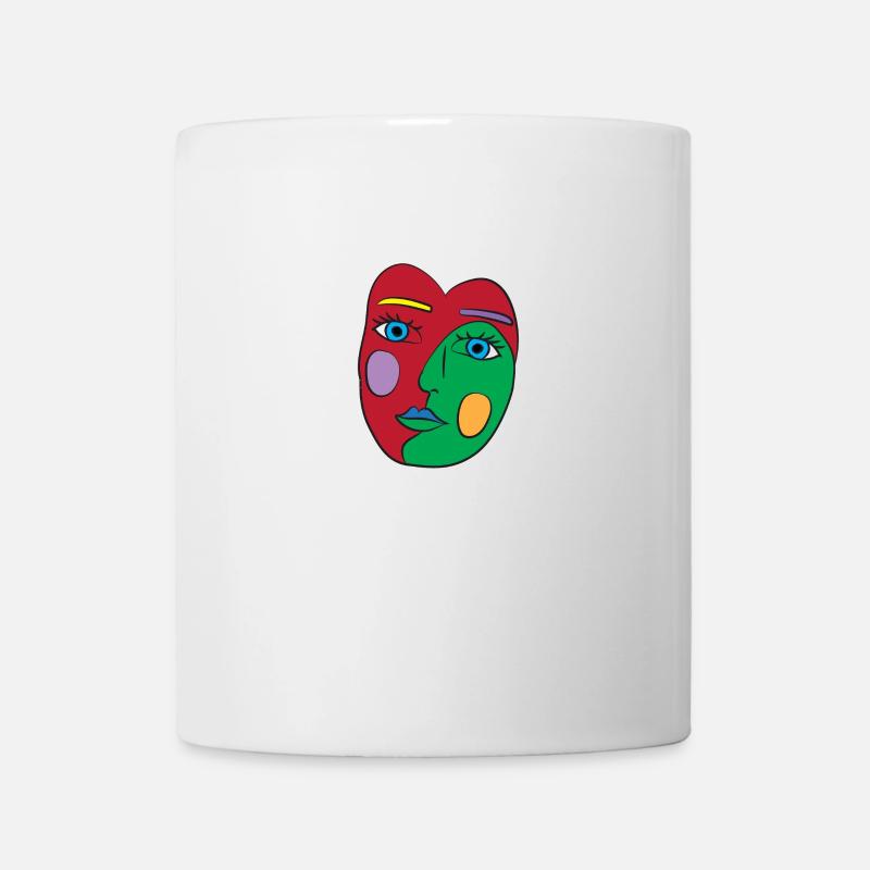 Abstract Stylish Kunst / cooles Gesicht Geschenk - Tasse - Weiß