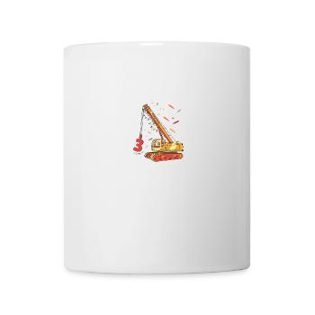 Cadeaux d'anniversaire de grue 3ème anniversaire garçon - Mug blanc - blanc - Devant