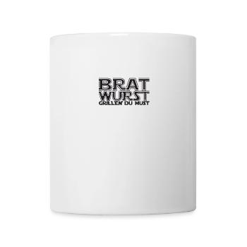 bratwurst grillmotiv - Tasse - Weiß - Vorne