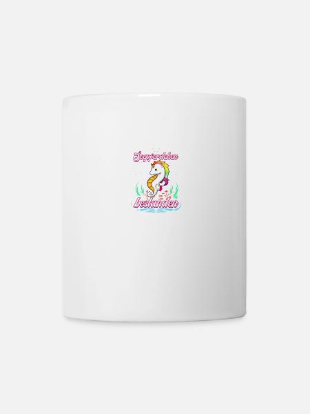 Kinder Seepferdchen Einhorn Frühschwimmer Erfolg - Tasse - Weiß