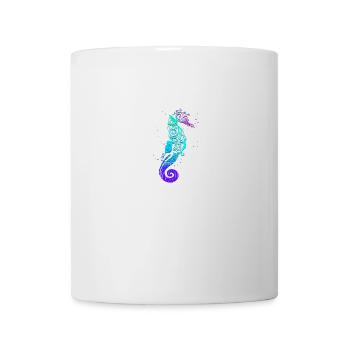 Seepferdchen Mandala Ozean Meerestiere schwimmen - Tasse - Weiß - Vorne