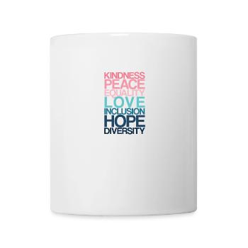 Bonté Paix Égalité AMOUR - Mug blanc - blanc - Devant