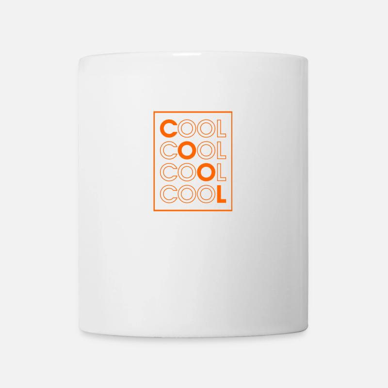 COOL COOL COOL COOL (Orange) - Mug blanc - blanc