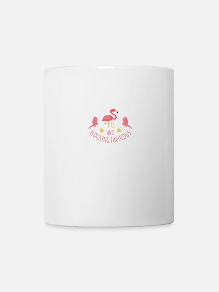 Flamingo-40 et flocage fabuleux - 40e anniversaire G - Mug blanc - blanc