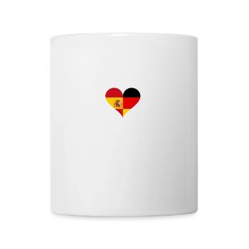 Deutschland und Spanien Herz - Tasse - Weiß - Vorne