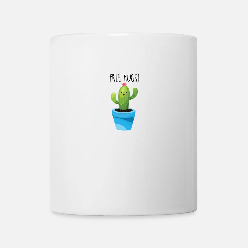 free hugs cactus hug funny gift hug me - Mug - white