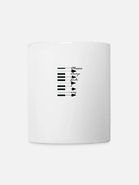 Klavier liebt Musik - Tasse - Weiß