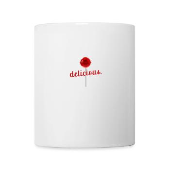 délicieuse sucette rouge sucette - Mug blanc - blanc - Devant