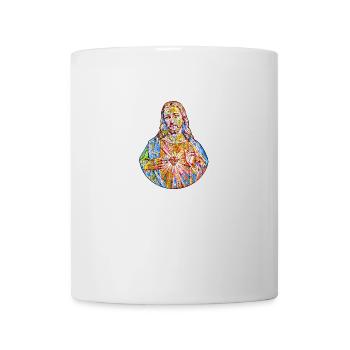 Ich liebe Jesus Christus Kirchenfenster * Jesu - Tasse - Weiß - Vorne
