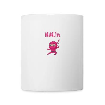 Funny And Cute Pink Ninja Girl - Tasse - Weiß - Vorne