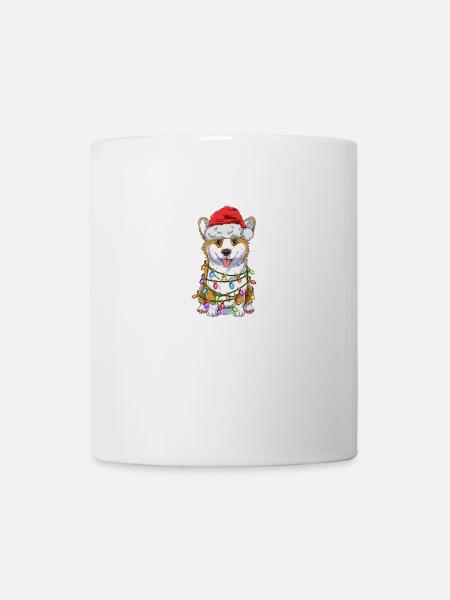Lustiger Corgi Weihnachtsbaum Weihnachten Geschenk - Tasse - Weiß